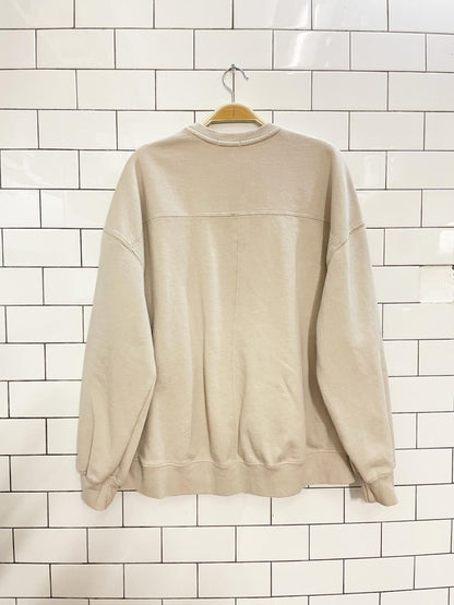 garage new york varsity oversized crew - good market thrift store