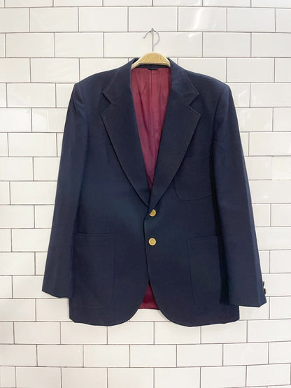 vintage simpson's wool - blend crest button blazer - good market thrift store