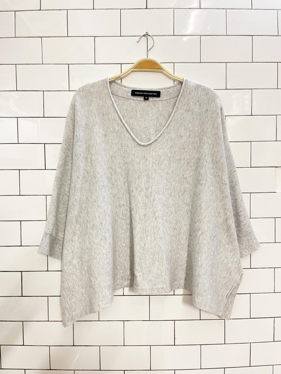 french connection oversized boxy wool - blend knit sweater - good market thrift store