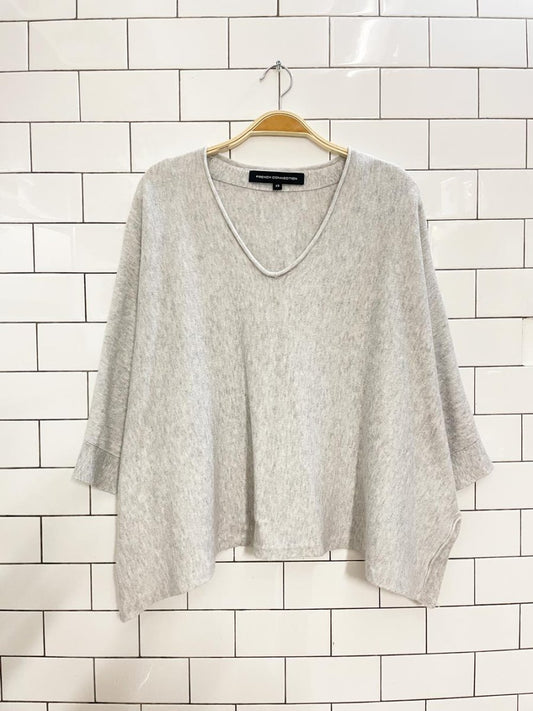 french connection oversized boxy wool - blend knit sweater - good market thrift store