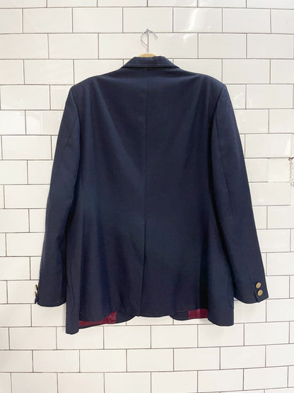 vintage simpson's wool - blend crest button blazer - good market thrift store