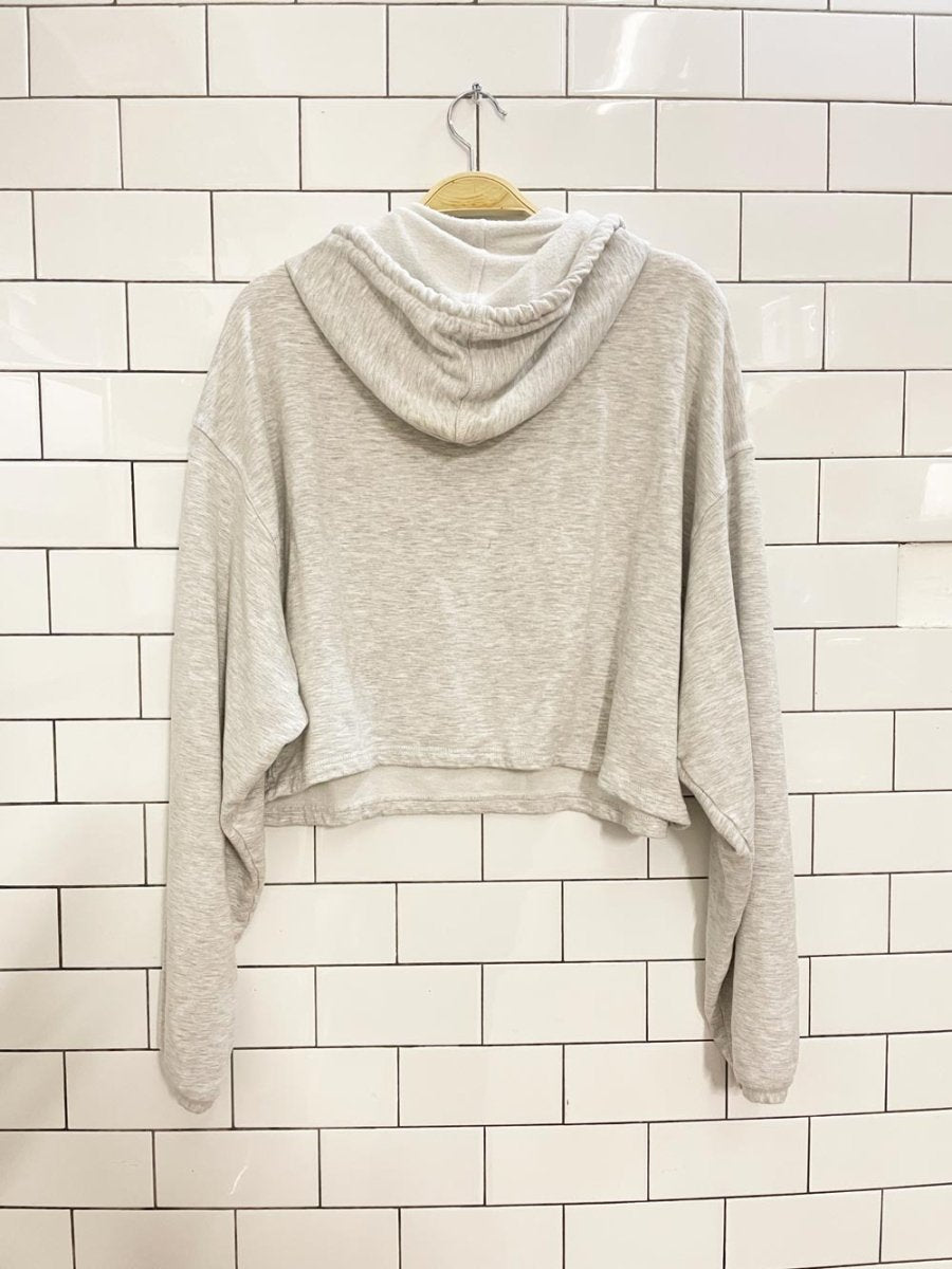 garage oversized boxy crop jersey hoodie - good market thrift store