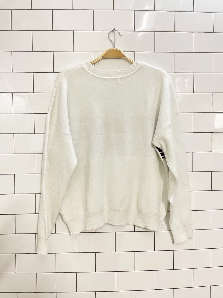 primark madrid terry letter knit sweater - good market thrift store