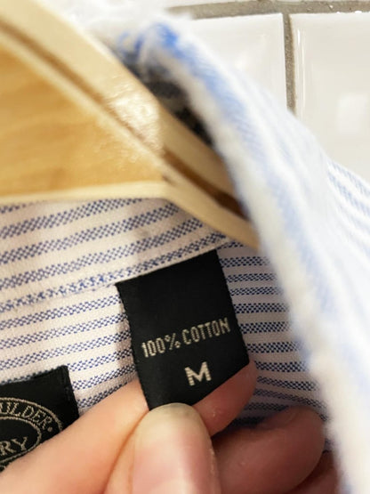 vintage deep country blue stripe shirt - good market thrift store