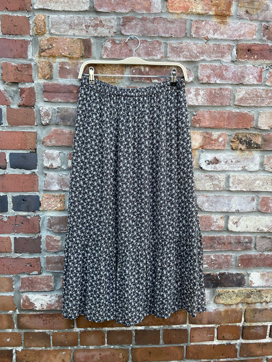 april cornell micro floral midi skirt