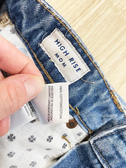 lucky brand high rise mom patchwork jeans - good market thrift store