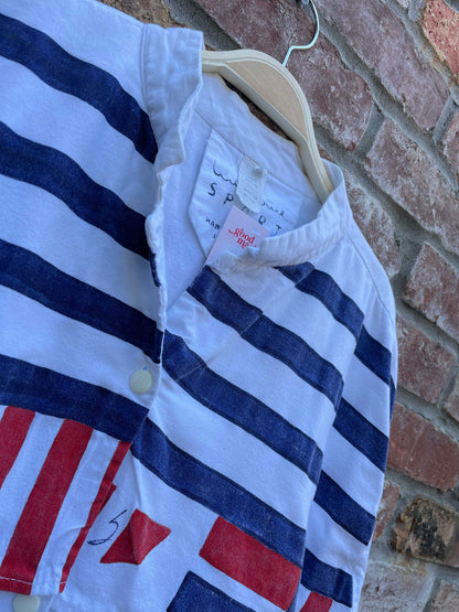 vintage luis souie sport hand painted nautical jacket