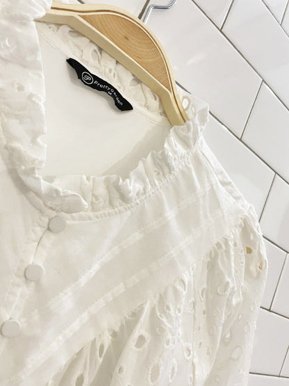 pretty garden boho eyelet blouse - good market thrift store