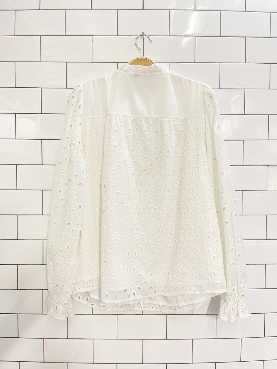 pretty garden boho eyelet blouse - good market thrift store