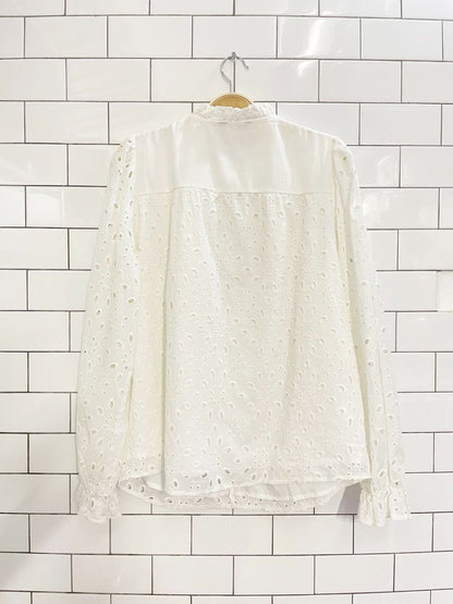 pretty garden boho eyelet blouse - good market thrift store