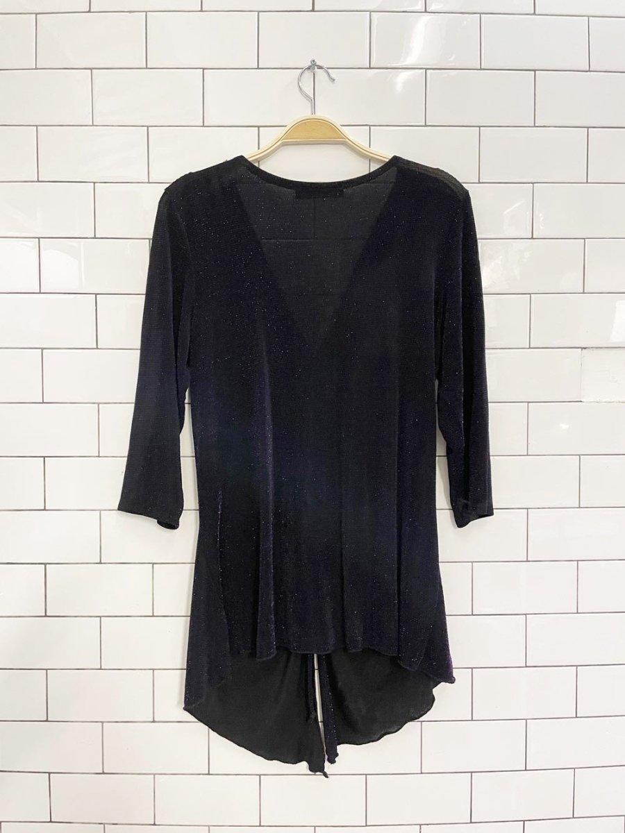 y2k jessica drawstring front sparkly top - good market thrift store