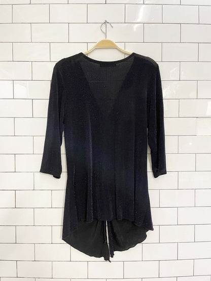 y2k jessica drawstring front sparkly top - good market thrift store