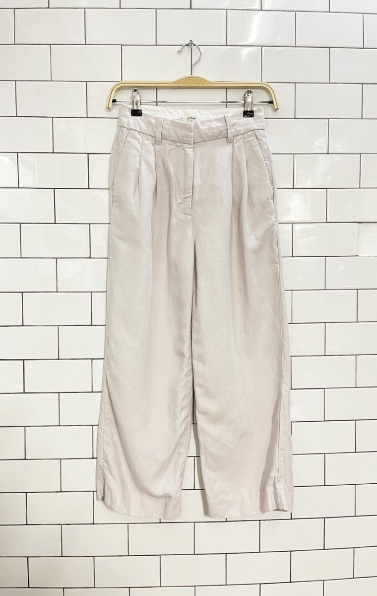 wilfred effortless linen - blend pleated pant - good market thrift store