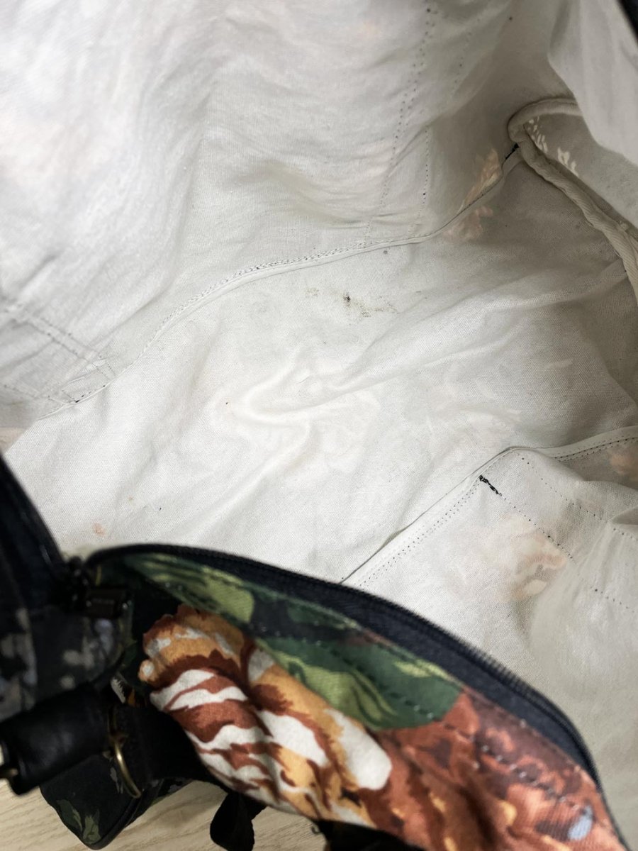 vintage 90s floral canvas travel bag - good market thrift store