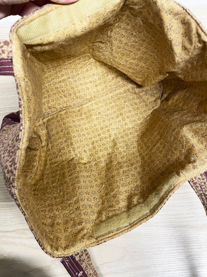 vintage handmade quilted tote bag - good market thrift store