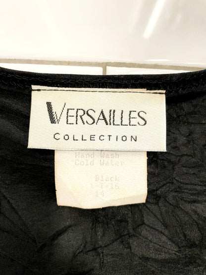 y2k versailles cowl neck curly hem vamp top - good market thrift store