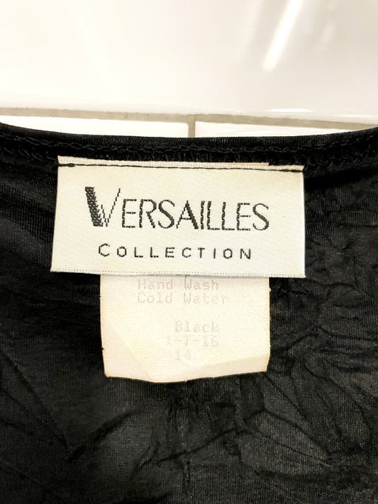 y2k versailles cowl neck curly hem vamp top - good market thrift store