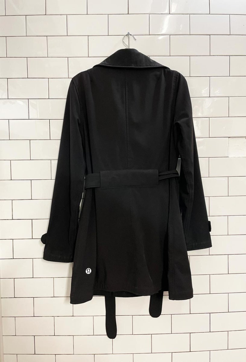 lululemon studio fleece lined trench coat - good market thrift store