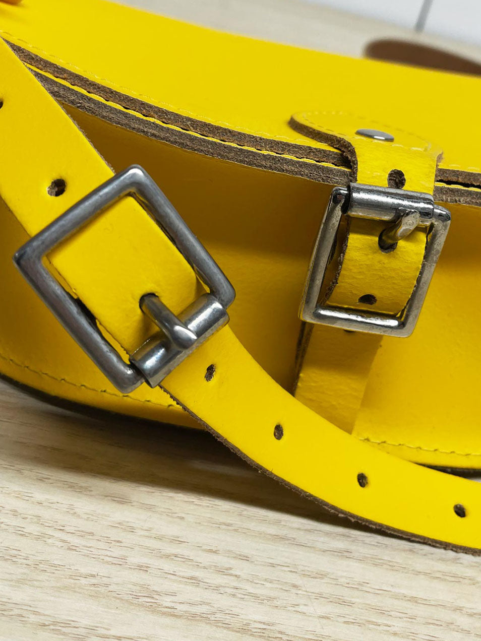 vintage leather styles structured saddle bag | made in London