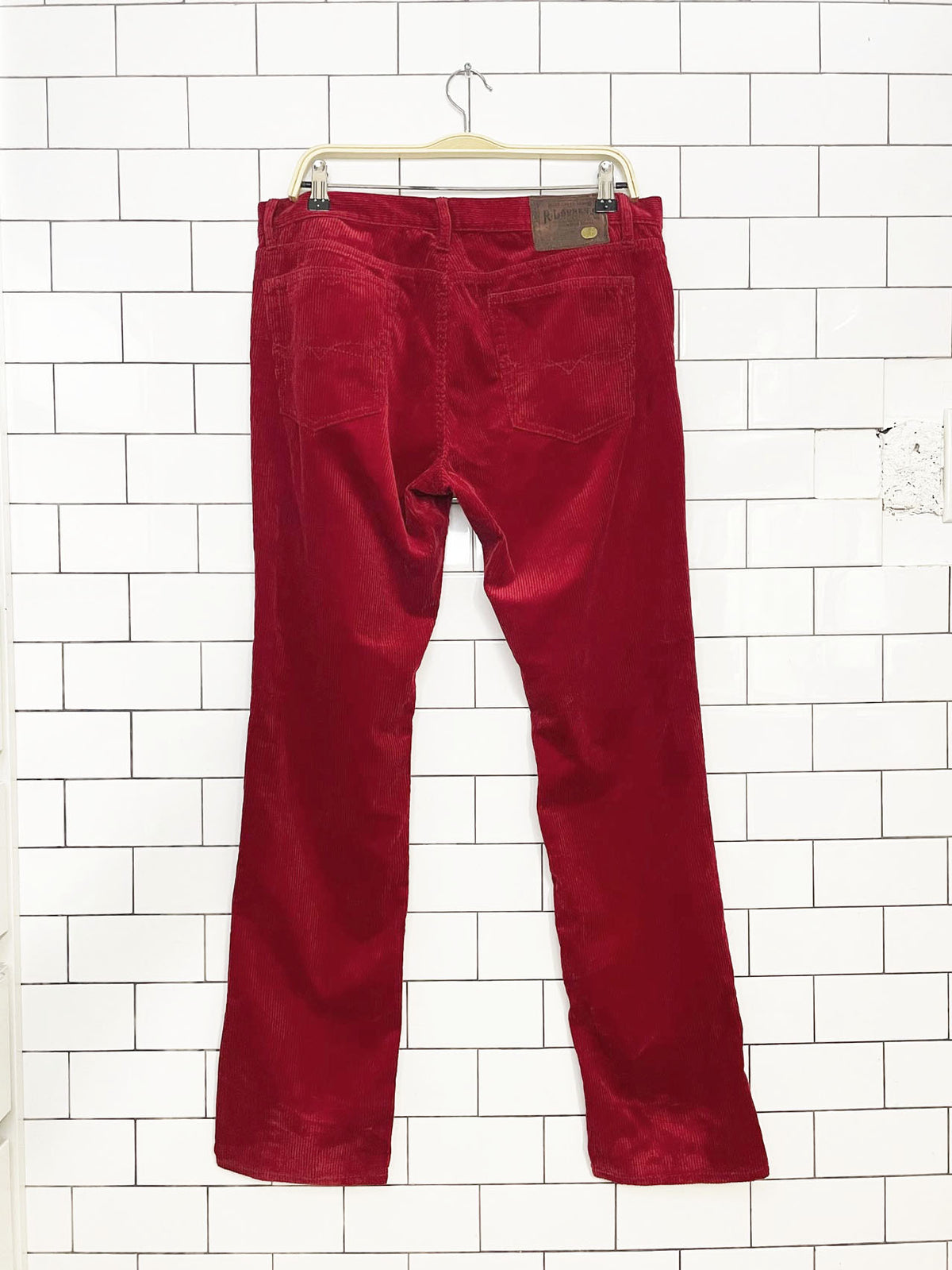 vintage 00s ralph lauren chunky cord polo jockey casual pants