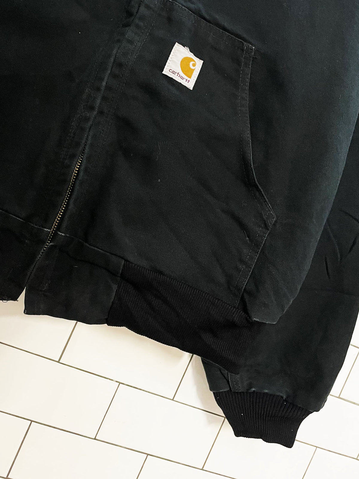 vintage 00s carhartt duck canvas hooded jacket | union made in USA