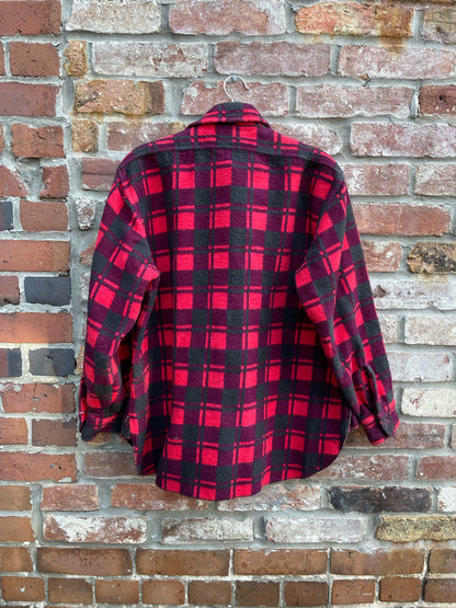vintage 60s champion buffalo plaid shirt jacket