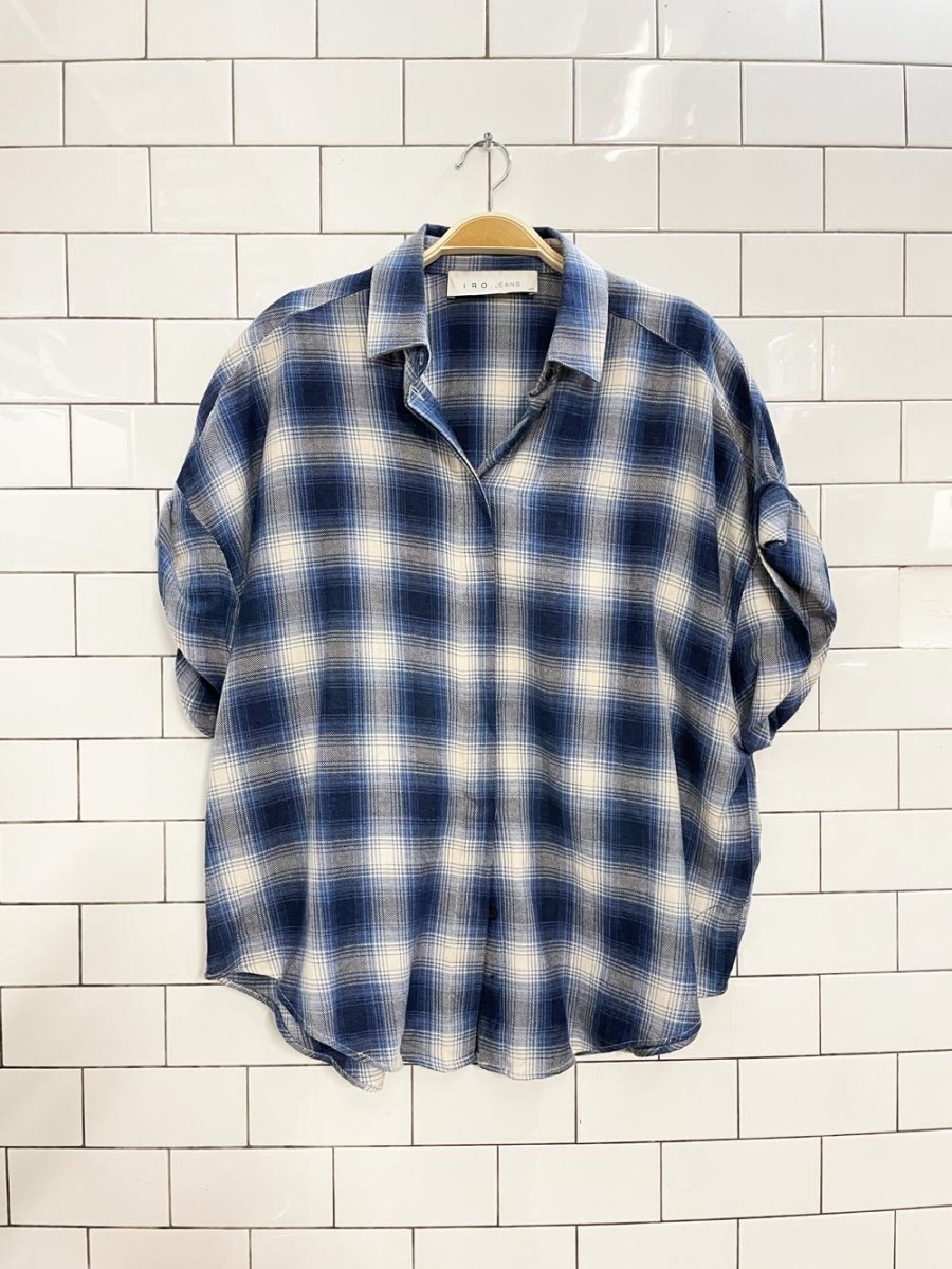 iro paris oversized flannel shirt - good market thrift store
