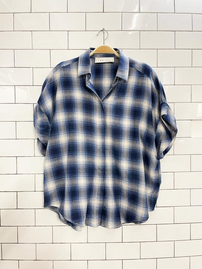 iro paris oversized flannel shirt - good market thrift store