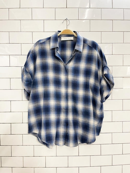 iro paris oversized flannel shirt - good market thrift store