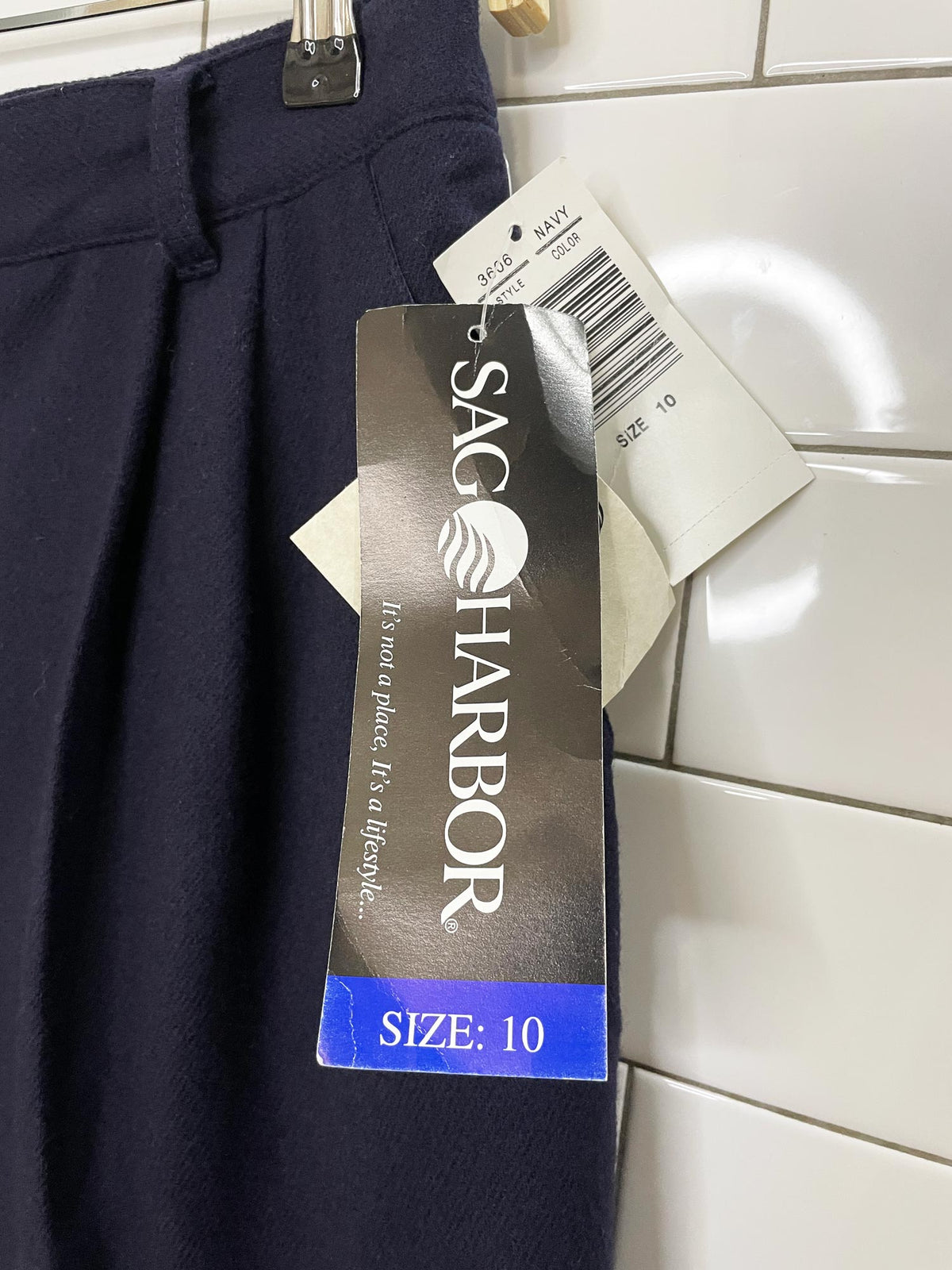 nwt vintage sag harbour 100% wool pleated trouser shorts