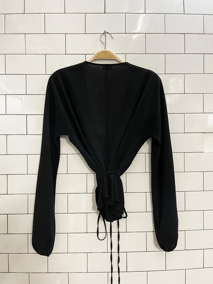 wilfred chiffon tie wrap blouse - good market thrift store