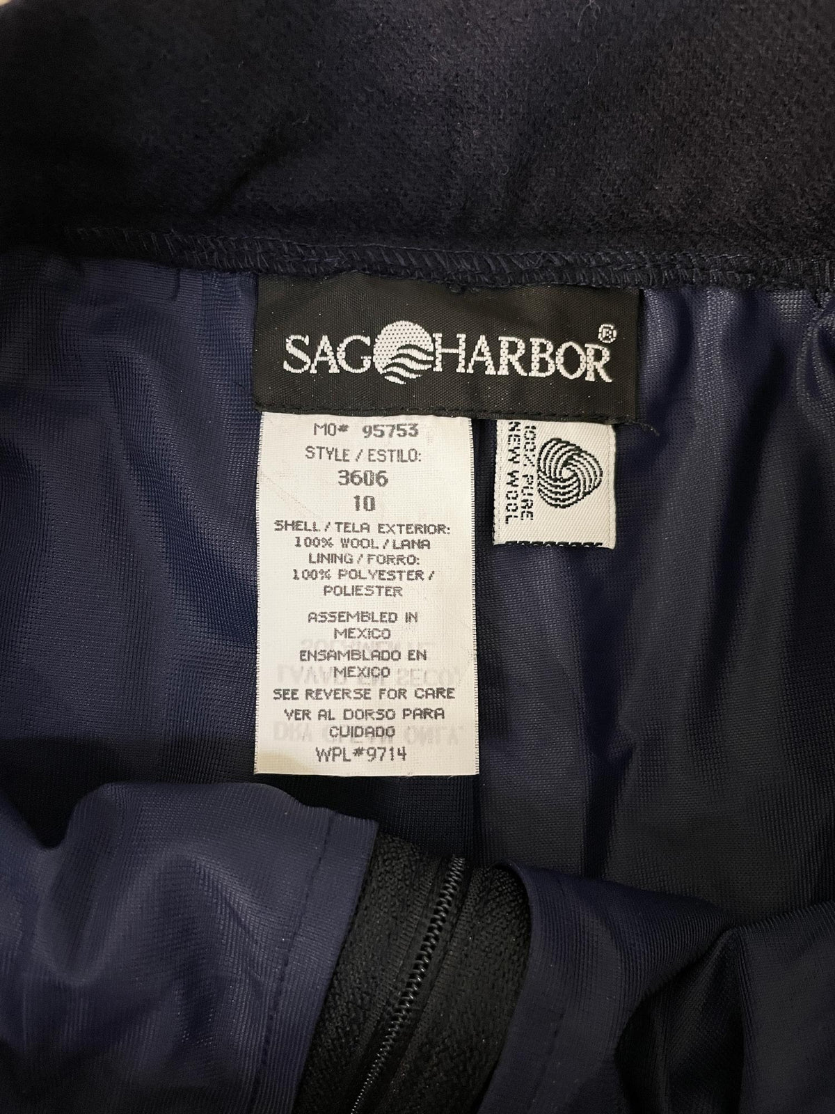 nwt vintage sag harbour 100% wool pleated trouser shorts