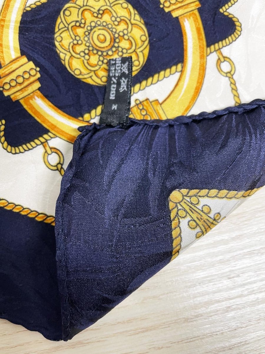 vintage 100% silk made in Italy harness keys square scarf | made in italy - good market thrift store