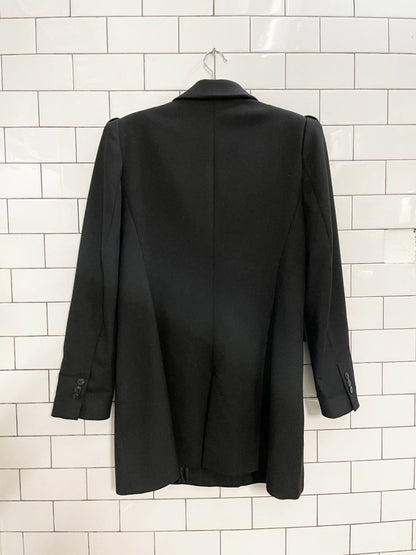 zara puff shoulder long blazer / mini dress - good market thrift store