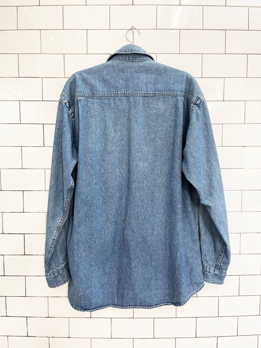 vintage 00s denver hayes oversized denim shirt - good market thrift store
