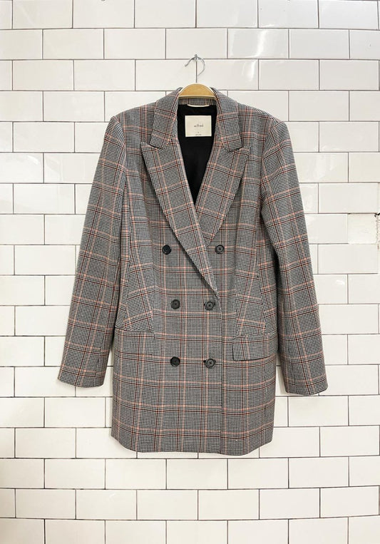 wilfred margaux houndstooth knit blazer - good market thrift store