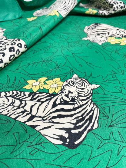 vintage wildlife conservation white tiger jungle square scarf | NYZS 1895 - good market thrift store