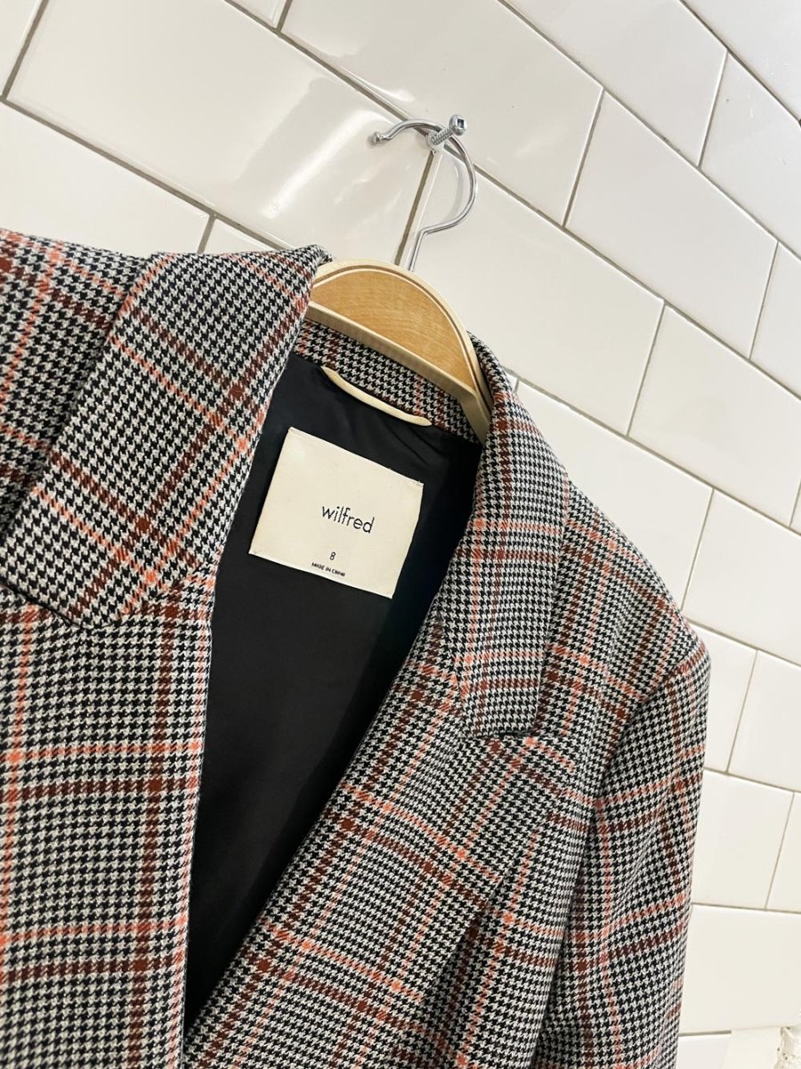 wilfred margaux houndstooth knit blazer - good market thrift store