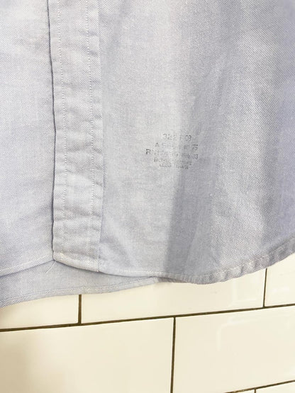 vintage woodward blue oversized menswear shirt | made in USA - good market thrift store