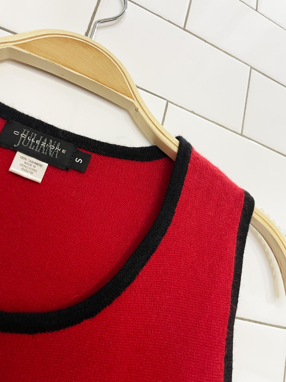 x2 y2k juliana collezione 100% cashmere knit tank + cardigan set
