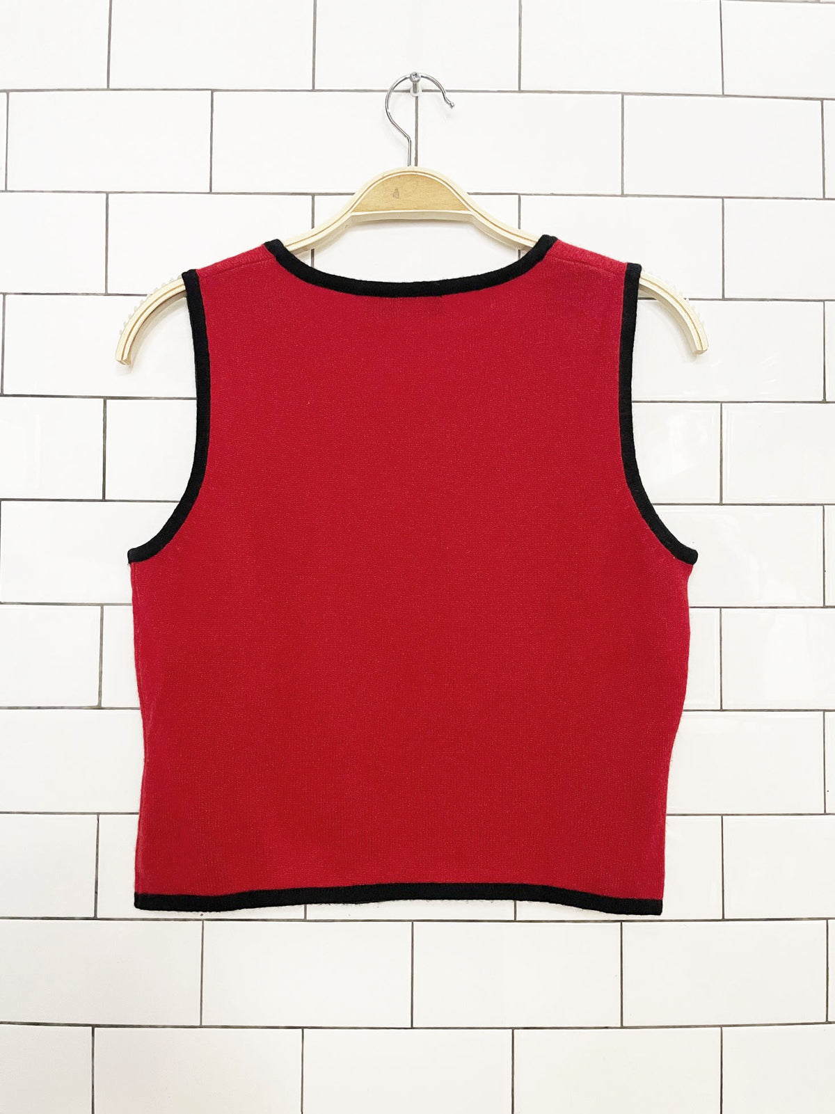 x2 y2k juliana collezione 100% cashmere knit tank + cardigan set