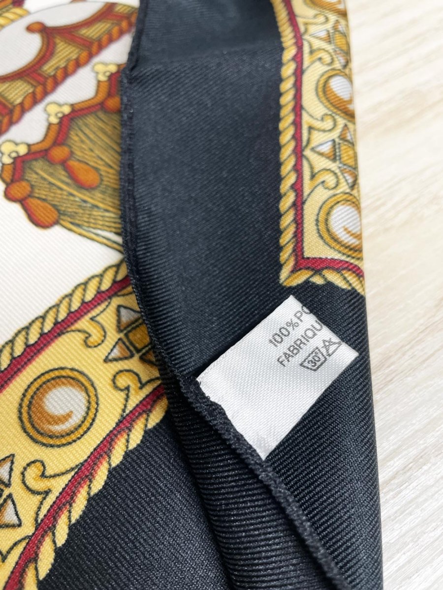 vintage roger laurent paris equestrian rope tassel xl square scarf - good market thrift store