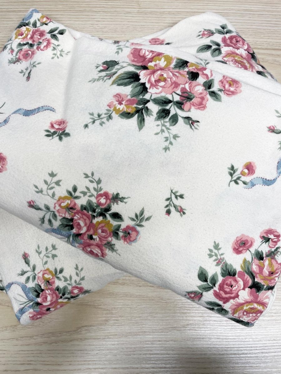 vintage cs brooks floral flannel sheet set | full - good market thrift store