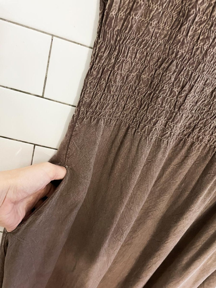 vintage 00s jessica smocked top midi dress - good market thrift store