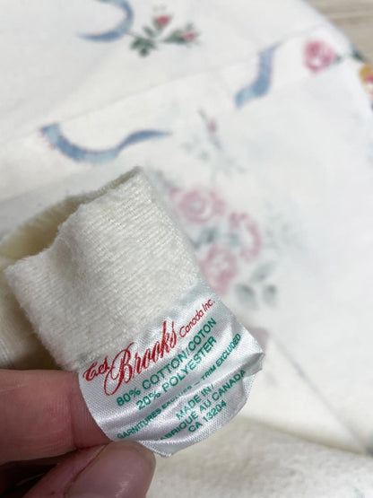 vintage cs brooks floral flannel sheet set | full - good market thrift store