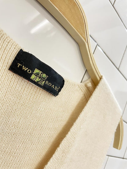 vintage 90s two roads minimal knit vest top - good market thrift store