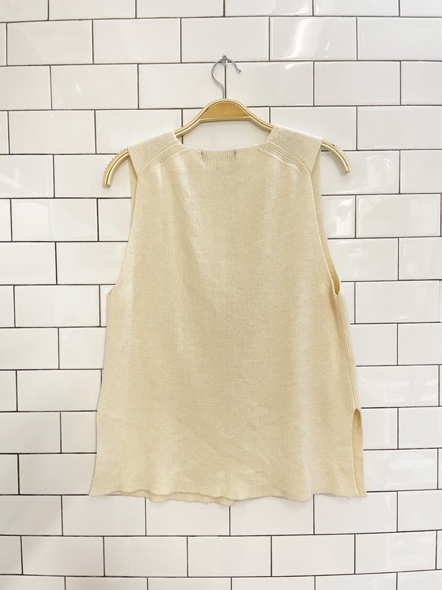 vintage 90s two roads minimal knit vest top - good market thrift store