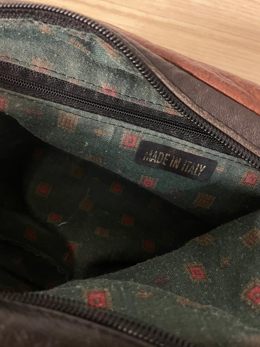 vintage italy patchwork leather hobo banana bag - good market thrift store