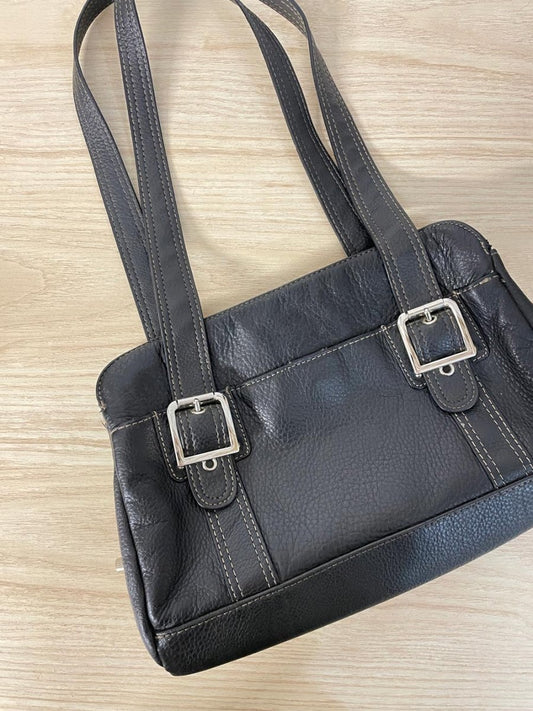 vintage 00s aurielle buckle strap leather shoulder bag - good market thrift store