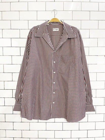 vintage walbusch striped oversized menswear shirt - good market thrift store